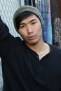 Hip Asian man wearing a beanie Royalty Free Stock Photo