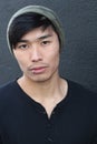 Hip Asian man wearing a beanie Royalty Free Stock Photo