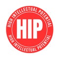 HIP high intellectual potential symbol icon