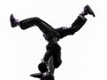 Hip hop acrobatic break dancer breakdancing young man handstand Royalty Free Stock Photo