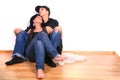 Hip hop couple in love Royalty Free Stock Photo