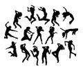 Hip Hop Dancer Activity Silhouettes Royalty Free Stock Photo