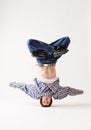 Hip-hop dancer balancing on his head Royalty Free Stock Photo