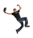 Hip Hop Dancer Dancing With Hat Royalty Free Stock Photo