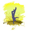 A Hip-hop Dancer, Dancing Silhouette Royalty Free Stock Photo