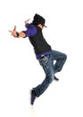 Hip Hop Dancer Jumping Royalty Free Stock Photo