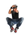 Hip Hop Dancer Jumping Royalty Free Stock Photo