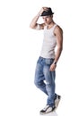 Hip hop dancer showing some movements Royalty Free Stock Photo