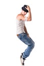 Hip hop dancer showing some movements Royalty Free Stock Photo