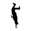 Hip Hop Dancer Silhouette Royalty Free Stock Photo