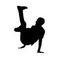 Hip Hop Dancer Silhouette Royalty Free Stock Photo