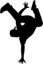 Hip hop dancer silhouette