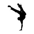 Hip Hop Dancer Silhouette Royalty Free Stock Photo
