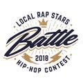 Hip-hop Battle Vector Emblem Royalty Free Stock Photo