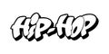 Hip hop font in graffiti style. Vector illustration. Royalty Free Stock Photo