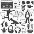 Hip Hop Icon Set Royalty Free Stock Photo