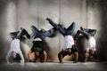 Hip Hop Men on Handstand Royalty Free Stock Photo