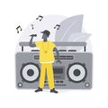 Hip-hop music abstract concept vector illustration.