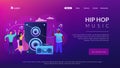 Hip-hop music concept landing page. Royalty Free Stock Photo