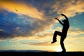 Hip hop at sunset Royalty Free Stock Photo