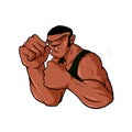 Hip Hop Tough Guy Street Fighter Boxer Royalty Free Stock Photo