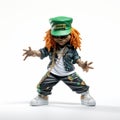 Hip Hop Urban Leprechaun Halloween Themed Cute B-boy Stance