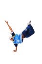 Hip-hop young man making cool move Royalty Free Stock Photo