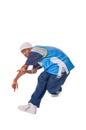 Hip-hop young man making cool move Royalty Free Stock Photo