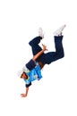 Hip-hop young man making cool move Royalty Free Stock Photo