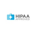 HIPAA Approved Approval or Compliance Icon Graphic Royalty Free Stock Photo