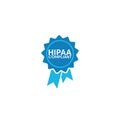 HIPAA badge isolated on white background