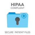 HIPAA Compliance Icon Graphic Royalty Free Stock Photo