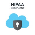 HIPAA Compliance Icon Graphic Royalty Free Stock Photo