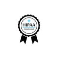 HIPAA Compliance Icon Graphic with Medical Symbol Isolated On White Background Royalty Free Stock Photo