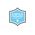 HIPAA Compliance Icon Graphic with Medical Symbol isolated on white background Royalty Free Stock Photo