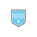 HIPAA Compliance Icon Graphic with Medical Symbol isolated on white background Royalty Free Stock Photo