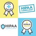 HIPAA Compliance Icon Graphics
