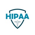 HIPAA Compliance Icon with Medical Symbol isolated on white background Royalty Free Stock Photo