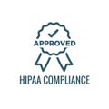 HIPAA Compliance icon set with hippa image involving medical privacy