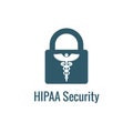 HIPAA Compliance icon set with hippa image involving medical privacy