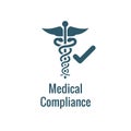 HIPAA Compliance icon set with hippa image involving medical privacy Royalty Free Stock Photo