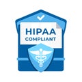 HIPAA compliant badge, symbolizing adherence to health information privacy and security standards in healthcare