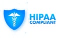 Hipaa compliant. Checkmark icon. Vector design. Logo symbol. Vector stock illustration Royalty Free Stock Photo