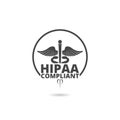 HIPAA Compliant icon with shadow