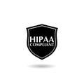 Hipaa compliant Logo symbol with shadow