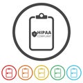 HIPAA Compliant ring icon set