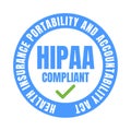 Hipaa compliant symbol icon