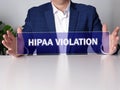 HIPAA VIOLATION text in virtual screen