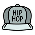 Hiphop cap icon, outline style Royalty Free Stock Photo