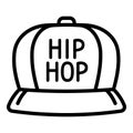 Hiphop cap icon, outline style Royalty Free Stock Photo